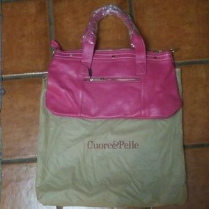 NWT Cuore & Pelle Rose Amelia Bag